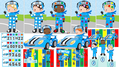 Lesmateriaal themabundel: ik ben een racepiloot, auto's, verkeer van auteur Little Play Friends slide 4