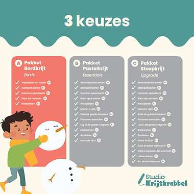 Lesmateriaal Themabundel Winter: Basis | Werkbladen en Woordkaarten van auteur Studio Krijtkrabbel slide 4