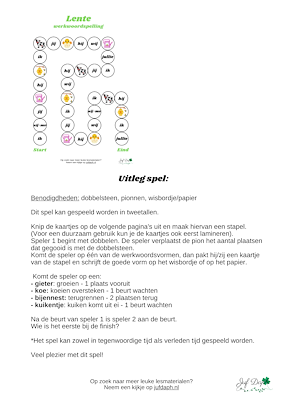 Lesmateriaal Lente werkwoordspelling van auteur Juf Daph slide 2