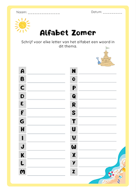 Lesmateriaal Alfabetwoorden per thema (feb. - jun.) van auteur JufkeSarah slide 3