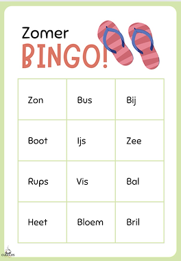 Lesmateriaal Zomer vakantie bingo analyse synthese woordenschat  van auteur Cuddlesndcoffee slide 3