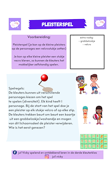 Lesmateriaal Spelletjesbundel thema lichaam juf Vicky van auteur juf Vicky derde kleuterklas slide 4