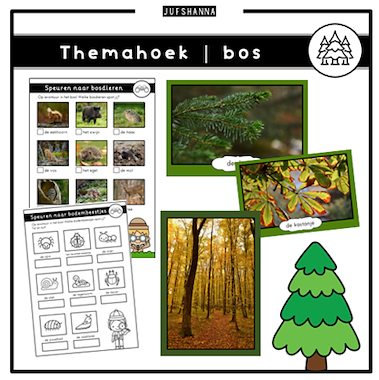 Lesmateriaal Themahoek | Het bos van auteur Juf Shanna slide 2