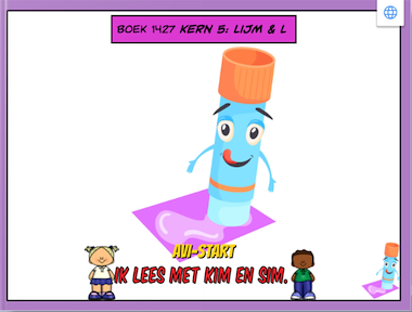 Lesmateriaal Lees met Kim en Sim: Kern 5: lijm & l van auteur Gratis leuke leesboekjes