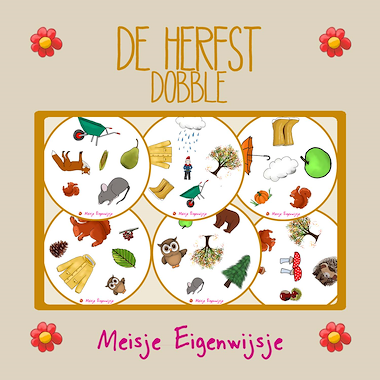 Lesmateriaal De herfst - Matching 32 kaarten van auteur Meisje Eigenwijsje