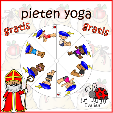 Lesmateriaal pieten yoga van auteur juf Evelien