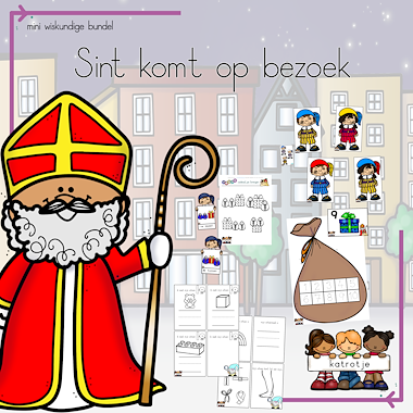 Lesmateriaal Sint komt op bezoek (mini wiskunde)  van auteur katrotje
