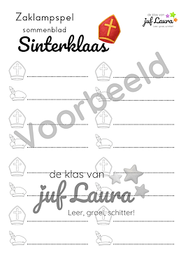 Lesmateriaal Sinterklaas - Aanvulling zaklampspel van auteur De klas van juf Laura slide 2