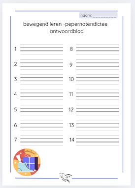 Lesmateriaal bewegend leren - pepernotendictee van auteur Juf Kitty B slide 3