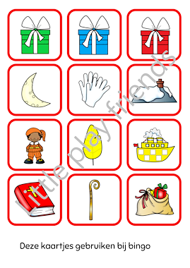 Lesmateriaal Bingo - lotto: thema Sinterklaas van auteur Little Play Friends slide 4