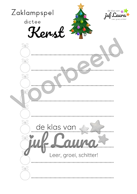 Lesmateriaal Kerst - Zaklampspel - Kerstwoorden (spelling) van auteur De klas van juf Laura slide 2