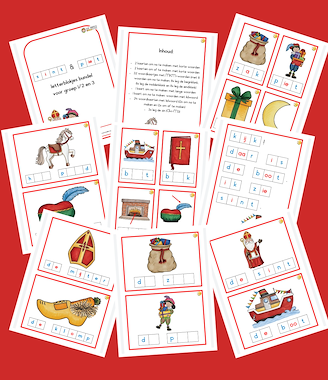 Lesmateriaal sint en piet letterblokjes bundel van auteur JufJoyceKuenen slide 4
