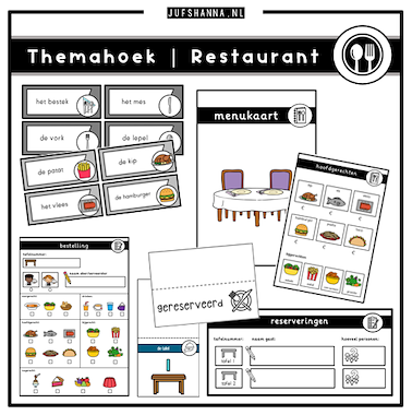 Lesmateriaal Themahoek | Restaurant van auteur Juf Shanna slide 2