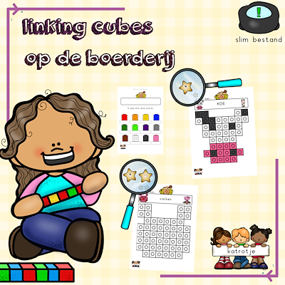 Lesmateriaal linking cubes: de boerderij van auteur katrotje slide 1