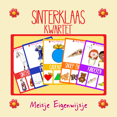 Lesmateriaal Sinterklaas - Kwartet van auteur Meisje Eigenwijsje