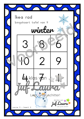 Lesmateriaal Winter - Ikea rad - Tafel van 7 t/m 9 van auteur De klas van juf Laura slide 3