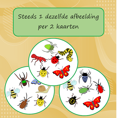 Lesmateriaal Dobble Kriebeldiertjes van auteur Jabbedabbedoe slide 3