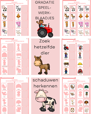 Lesmateriaal Zoek hetzelfde dier - boerderij van auteur Little Play Friends