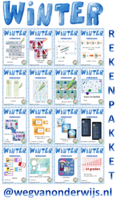 Lesmateriaal Winter rekenpakket groep 3/ eerste leerjaar van auteur wegvanonderwijs