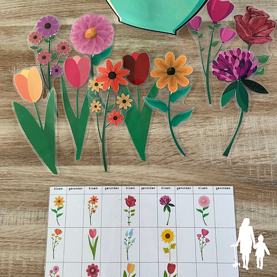 Lesmateriaal Moederdag - Zoek de bloemen  van auteur Nanny Melissa slide 2