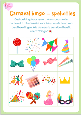 Lesmateriaal Carnaval Bingo  van auteur Juf_Astrid slide 4
