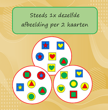 Lesmateriaal Dobble vormen en kleuren van auteur Jabbedabbedoe slide 3