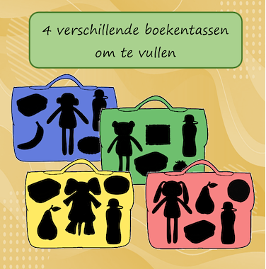Lesmateriaal Beebotspel Vul de boekentas van auteur Jabbedabbedoe slide 2