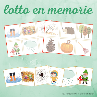 Lesmateriaal Thema herfst - lotto/memorie van auteur Nanny Melissa slide 2