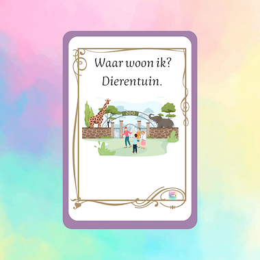 Lesmateriaal Roxillien Waar woon ik? Dierentuin  van auteur kleuterwereldjes van roxillien