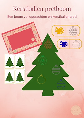 Lesmateriaal Kerstballen pretboom van auteur CreaLi