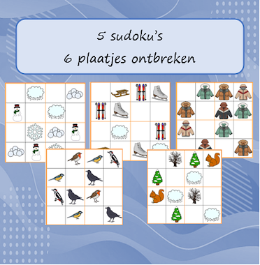 Lesmateriaal Sudoku's Thema Winter van auteur Jabbedabbedoe slide 3