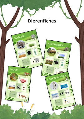 Thema dierentuin: dieren info fiches