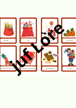 Lesmateriaal Thema Sinterklaas woordenschat bundel  van auteur Juf_Lore slide 1