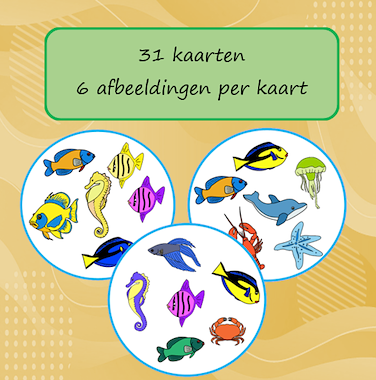 Lesmateriaal Dobble Diep in de zee van auteur Jabbedabbedoe slide 2