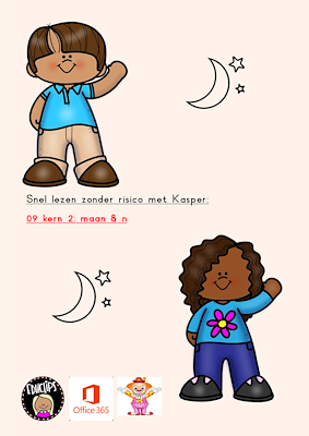 Lesmateriaal Snellezen zonder risico met Kasper 09 kern 2: maan & n van auteur Gratis leuke leesboekjes slide 1