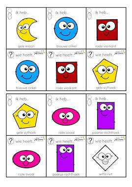 Lesmateriaal Spel - Ik heb... wie heeft... (kleuren en vormen) van auteur De klas van juf Laura slide 2