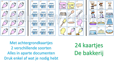 Lesmateriaal Memory - de bakkerij van auteur Little Play Friends slide 2