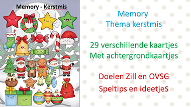 Lesmateriaal Memory - kerstmis van auteur Little Play Friends slide 3
