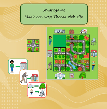 Lesmateriaal Smartgame maak een weg thema Ziek zijn van auteur Jabbedabbedoe