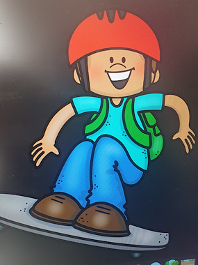 Lesmateriaal Creatieve kijkboek met de skate naar school van auteur Gratis leuke leesboekjes slide 2