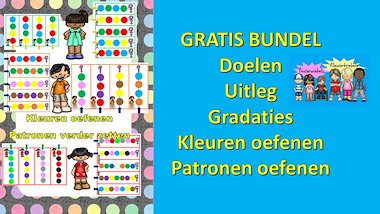 Lesmateriaal kleurenspel en patronen verder zetten van auteur Little Play Friends