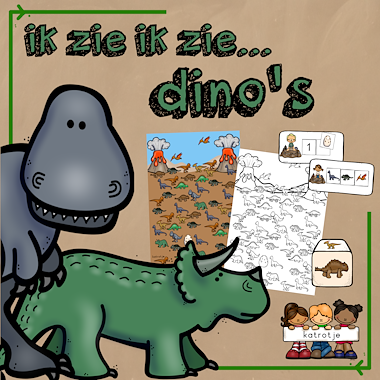Lesmateriaal ik zie ik zie... dino's van auteur katrotje