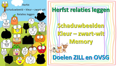 Lesmateriaal herfst - relaties leggen - memory van auteur Little Play Friends