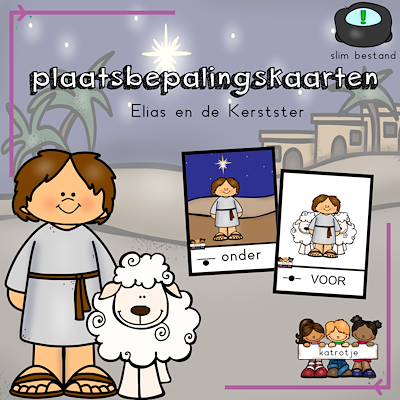 Lesmateriaal plaatsbepalingskaarten Elias en de Kerstster van auteur katrotje slide 1
