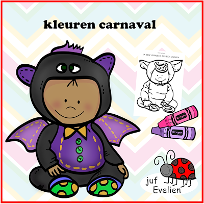Lesmateriaal kleuren carnaval van auteur juf Evelien