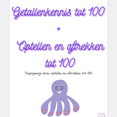 Lesmateriaal Optellen en aftrekken tot 100 van auteur Juf Sumeyye
