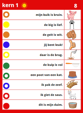 Lesmateriaal Piccolo kern 1 ZON 8 kaarten van auteur Juf ilona slide 4