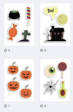 Lesmateriaal Halloween: stickers van auteur JufkeSarah slide 2