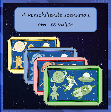 Lesmateriaal Beebotspel In de ruimte van auteur Jabbedabbedoe slide 2