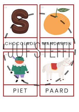 Lesmateriaal woordkaarten Sinterklaas van auteur Juf Steffi slide 4